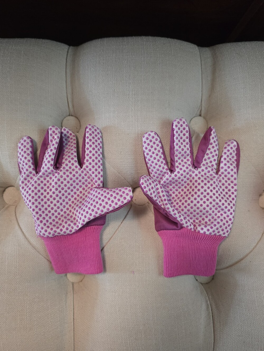 Kids Pink Garden Gloves